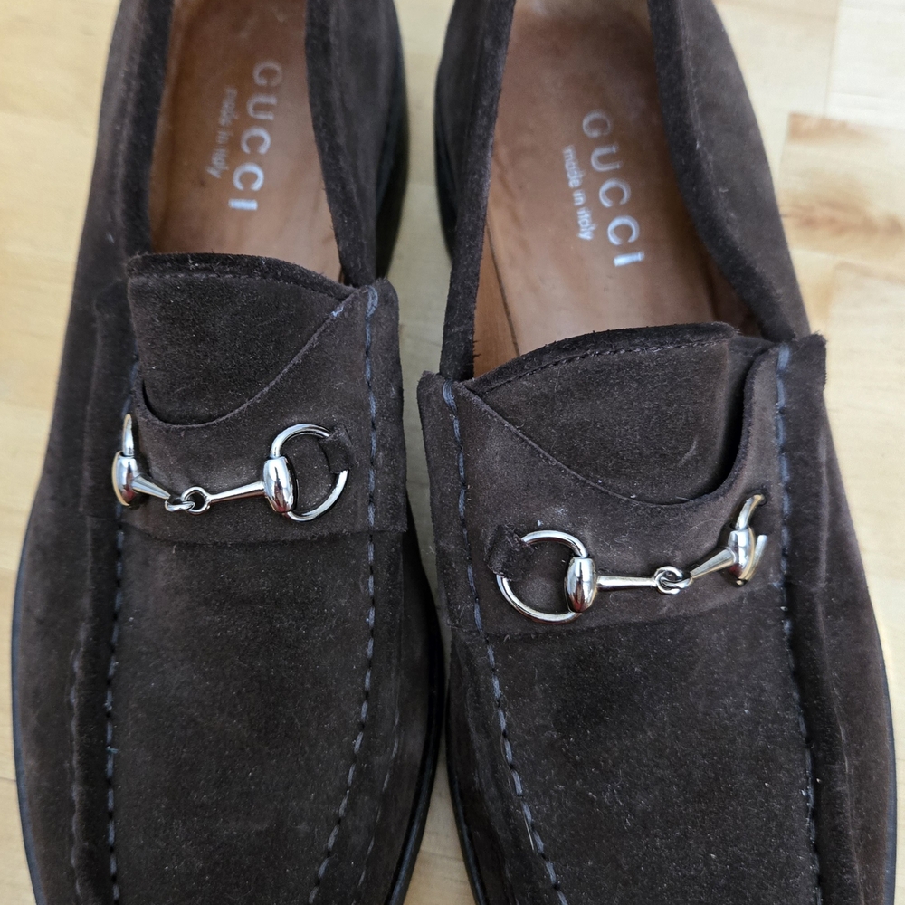 Gucci Woman's Brown Suede Loafers - Picture 3 of 6